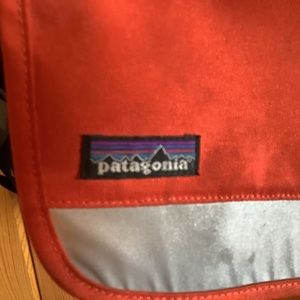 Patagonia messenger bag . Orange red.